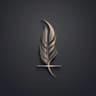Feather & Steel Cleaning metallic feather logo